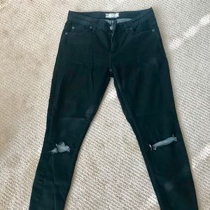 Free People black ripped jeans size 25